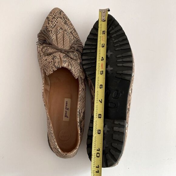 Paul Green Snakeskin Print Leather Loafers Supper Soft Preppy Academia Chic US 9 - Picture 10 of 14